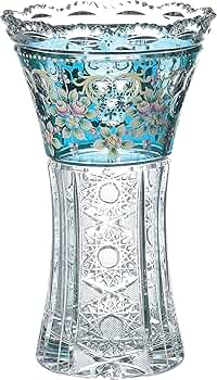 Amazon.co.jp: ボヘミアングラス ブルーラスターローズ 花瓶